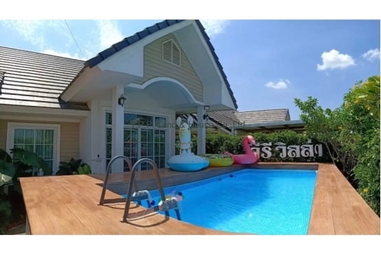 ขายบ้านเดี่ยว Pool Villa 58.3 ตร.ว. วิวเขาสวย วิวพระขาว พร้อมอยู่และประกอบกิจการ ในโครงการบ้านสวนกลางดง